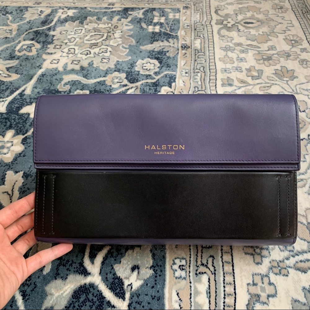 HALSTON HERITAGE  Foldover Clutch Bag